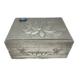 Arts & Crafts style pewter box