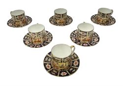 Set of six Royal Crown Derby Imari pattern