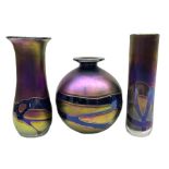 Group of Phoenician Malta art glass vases