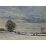 William Burns (British 1923-2010): Snowy Landscape'