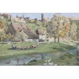 Alexander Gair Wilkinson (British 1882-1957): 'Old Farm' Landscape