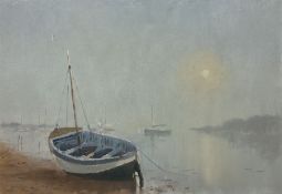 William Burns (British 1923-2010): 'Boat in Mist'