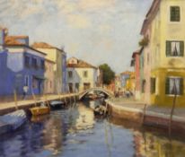 Continental School (Contemporary): Canal on a Bright Day