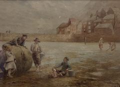 Kate E Booth (British fl.1850-1898): 'The Harbour Buoy' Whitby
