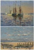 William Burns (British 1923-2010): 'Ships' and 'Rock Pools - Hastings'
