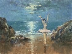 William Burns (British 1923-2010): 'Dancer on the Beach'