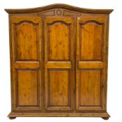 Ponsfords of Sheffield - French cherry wood triple wardrobe