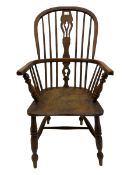 19th century elm Windsor armchair