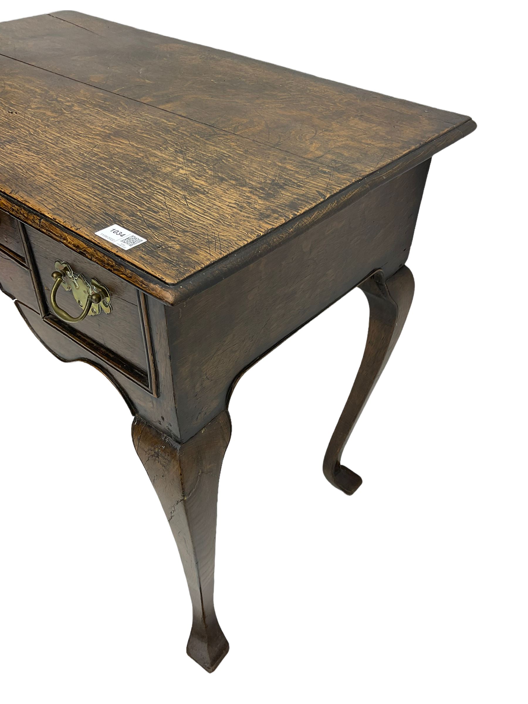 Georgian oak lowboy side table - Image 2 of 4