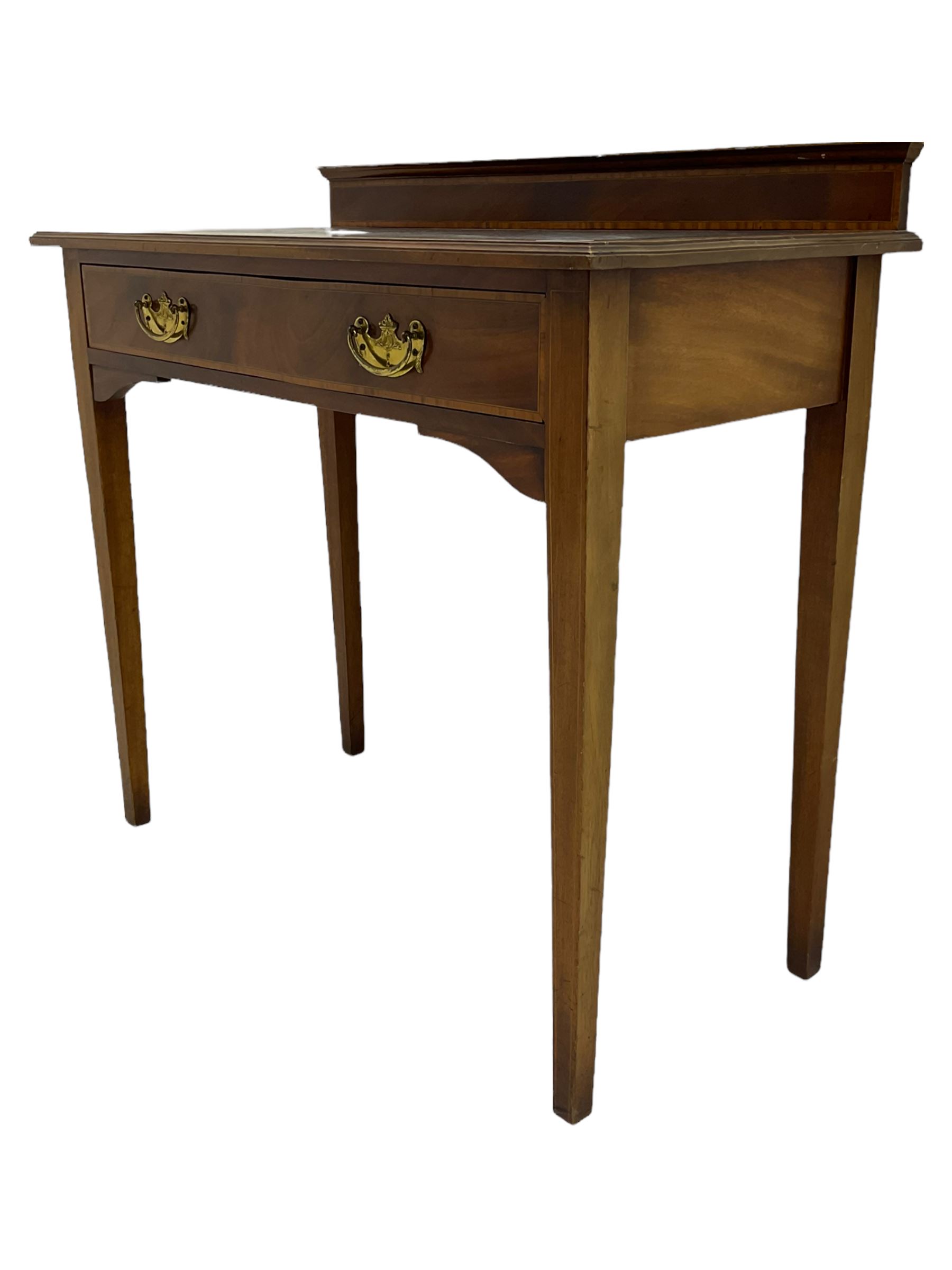 Edwardian inlaid writing table - Image 2 of 4