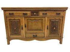 Edwardian light oak sideboard