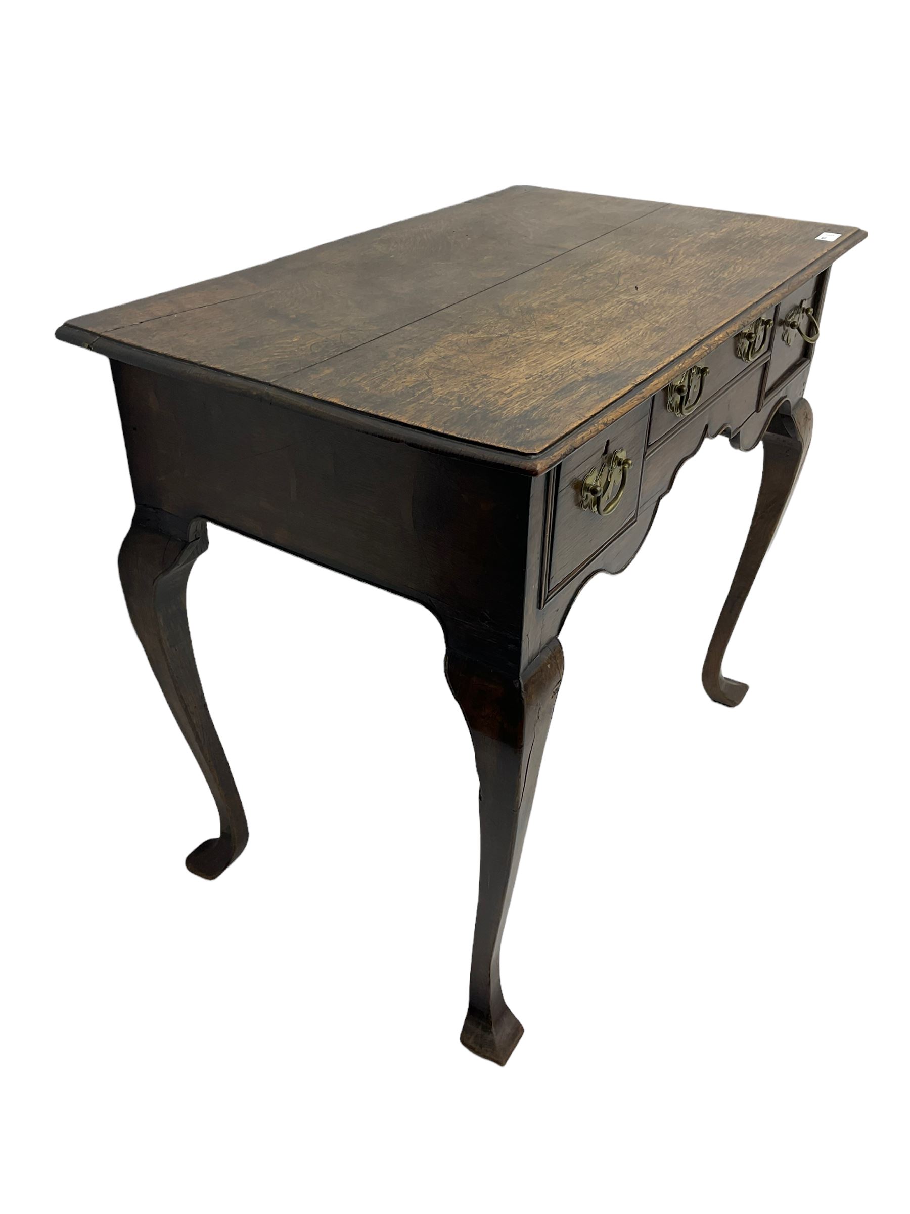 Georgian oak lowboy side table - Image 3 of 4
