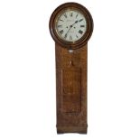 A late 19th century English oak cased wall clock retailed by R