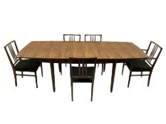 Frank Whitton for Gordon Russell - mid-20th century oval extending dining table with leaf