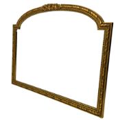 Large gilt framed overmantle mirror