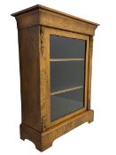 Victorian walnut pier display cabinet