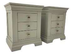 Cotswold Company - pair three drawer bedside chests