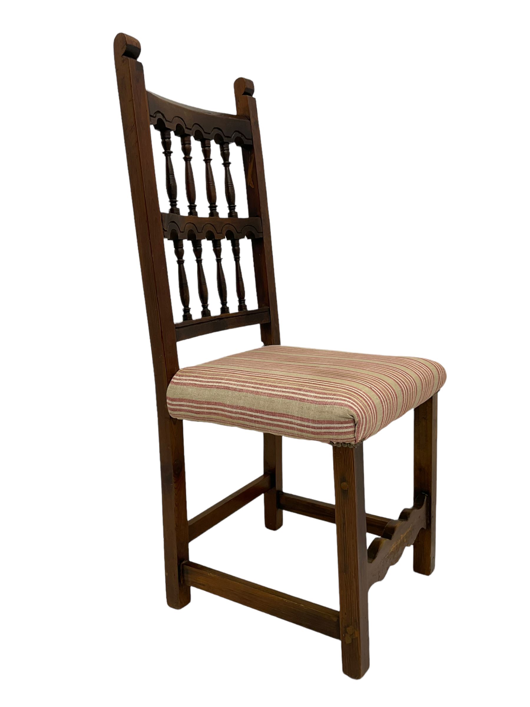 Set eight oak dining chairs - Image 7 of 11