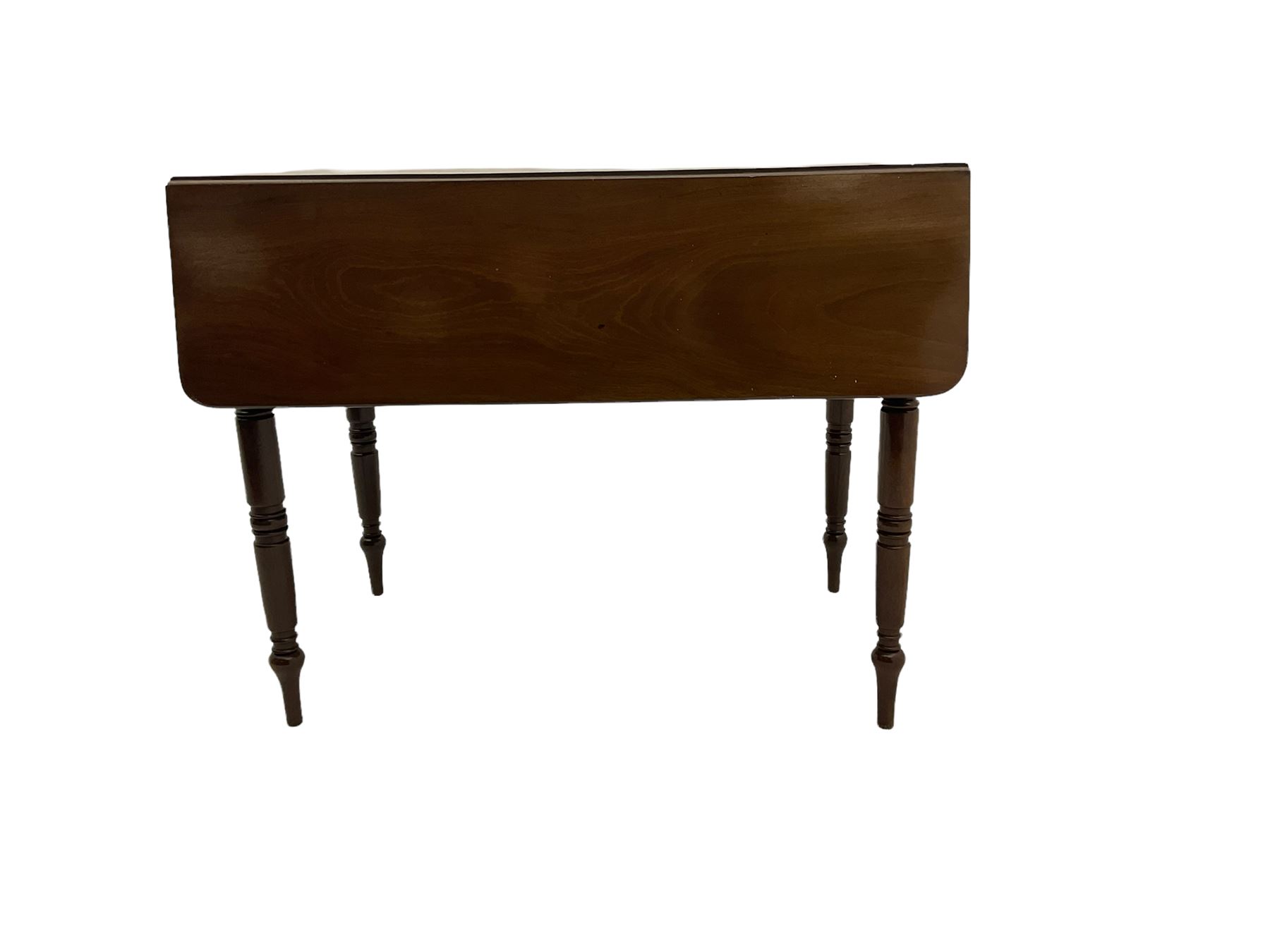 19th century mahogany drop leaf Pembroke table - Image 2 of 6