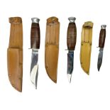 Graduated set of three Bowie knives by J. Nowill & Sons Sheffield England Est. AD1700