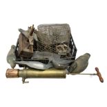 Quantity of animal traps including copper and brass Cymag gas hand pump