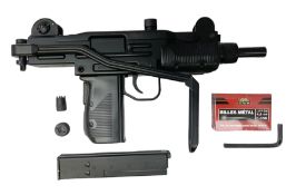 MiniUzi Blow Back CO2 .177 Semi Auto air gun with folding shoulder stock No.10821714 L35cm; boxed wi