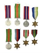 Eight WW2 medals comprising two War Medals 1939-1945
