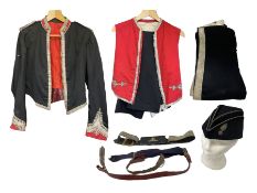 Victorian Volunteer Artillery Officer's three-piece uniform with Hobson & Sons side cap and cross-be
