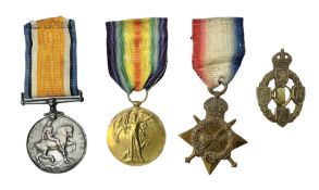 Three WW1 medals comprising 1914-15 Star awarded to 58648 Spr. C. Roberts R.E.; British War Medal an