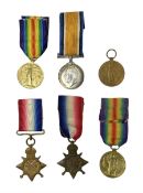 Three WW1 medals comprising 1914-15 Star awarded to 1613 Gnr. G. Coupland R.F.A.; British War Medal