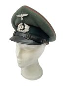 WW2 German Artillery N.C.O.'s visor cap bearing label Erstklassig