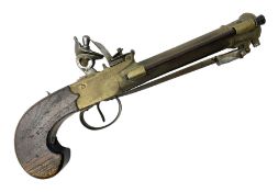 Scratch-built non-firing copy of a brass 'blunderbuss' flintlock pistol