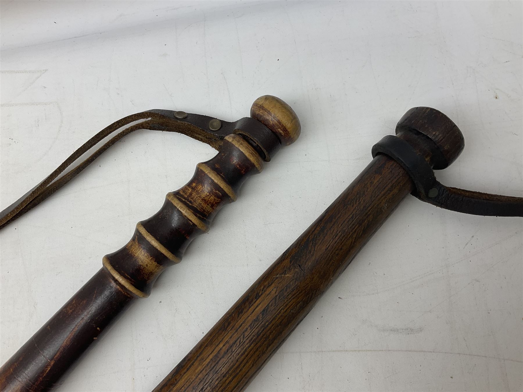 Victorian painted turned wood police truncheon by Field - Image 7 of 8