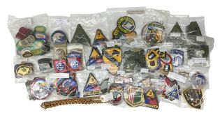 Mostly American cloth badges