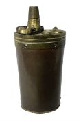 Rare late 18th/early 19th century miniature flintlock muff pistol copper/brass powder flask of taper
