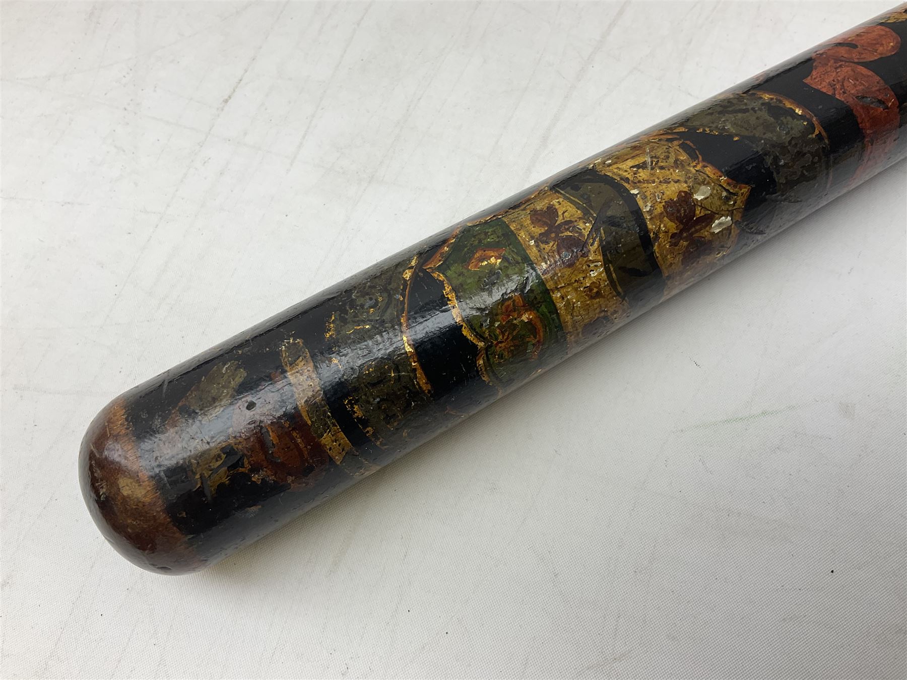 Victorian painted turned wood police truncheon by Field - Image 3 of 8