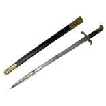 British 1855 pattern 'Sappers & Miners' Lancaster sword bayonet as issued to Medical Corps