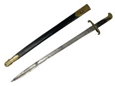 British 1855 pattern 'Sappers & Miners' Lancaster sword bayonet as issued to Medical Corps
