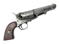 19th century Belgian .36 calibre five-shot percussion revolver