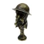 Bruce Bairnsfather 'Old Bill' style brass pipe tamper