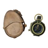 WW1 verner's pattern brass cased marching compass inscribed F-L No.74469 1917; in leather carrying c