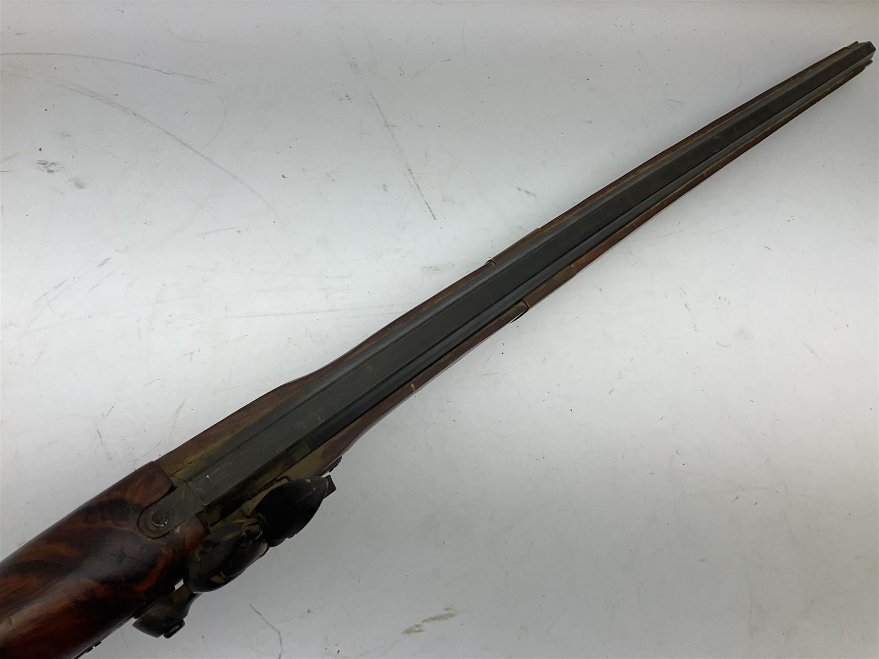 Reproduction non-firing Kentucky style flintlock musket musket - Image 8 of 11