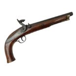 Re-manufactured percussion converted from flintlock single barrel pistol
