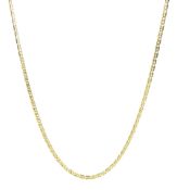 9ct gold flattened link necklace