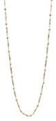 9ct gold bead and bar necklace