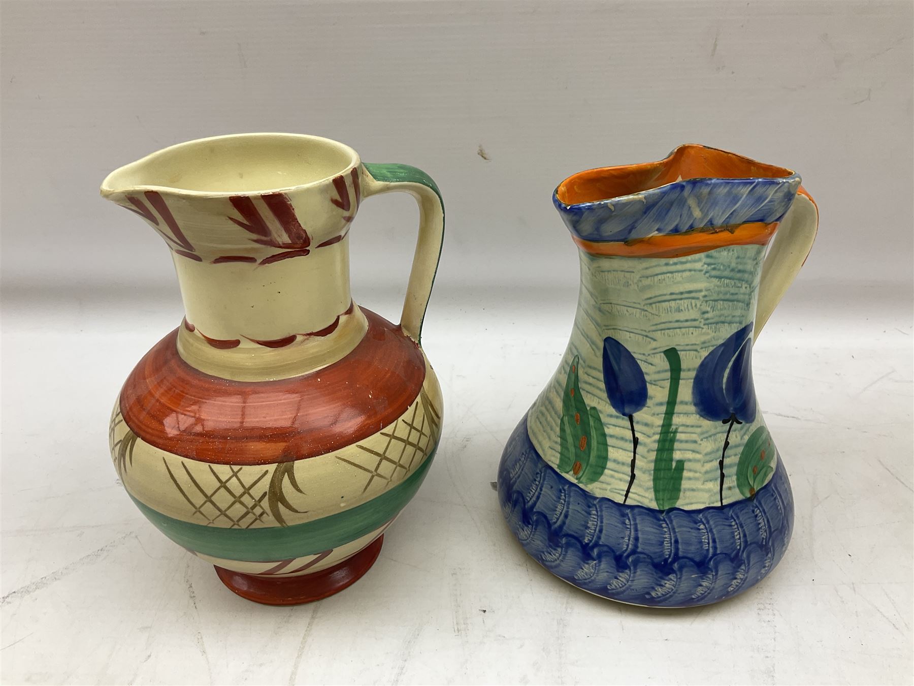 Seven Myott Son & Co hand painted jugs - Image 3 of 14