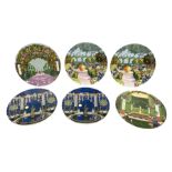 Set of six Villeroy & Boch chargers from the Jardins Francais series