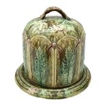 Victorian Majolica cheese dome and dish