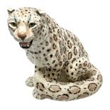 Ronzan fireside model of a snow leopard