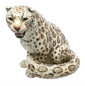 Ronzan fireside model of a snow leopard